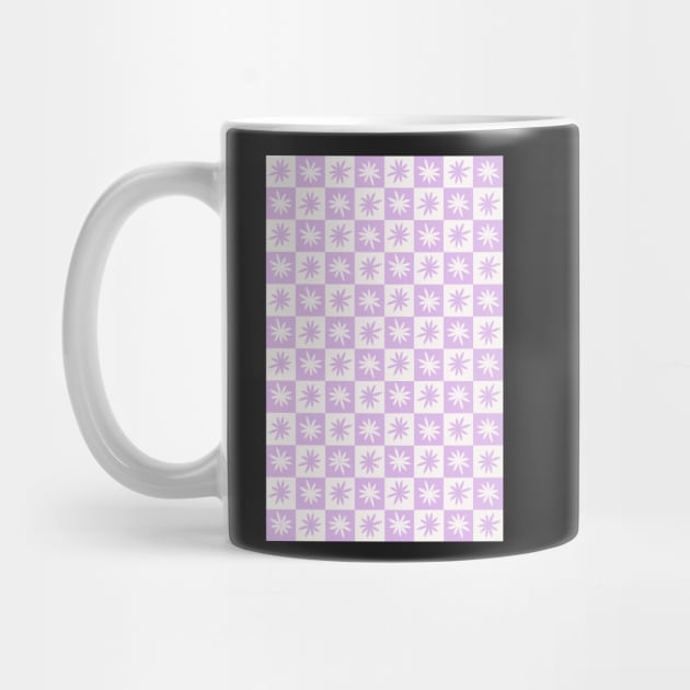 Lisa Says Gah Inspired Checkered Flower Trendy Lilac by shopY2K